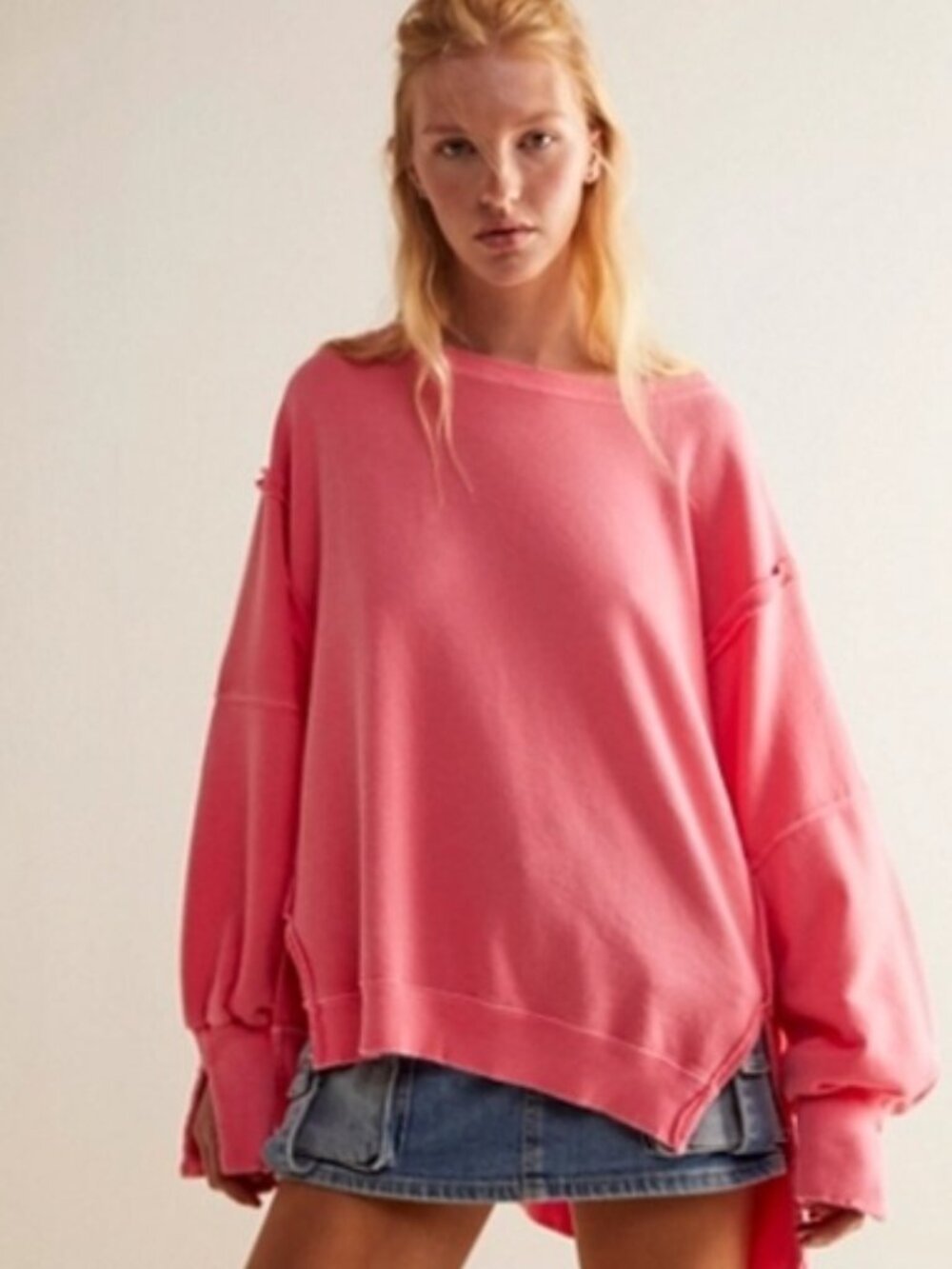 NWOT Free People Camden Pink size- SMALL w/ FLAW